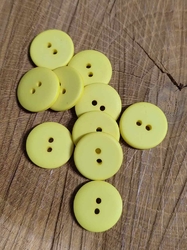 Knoflík matný dvoudírkový barva žlutá