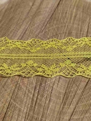 Silonová krajka šíře 37 mm barva žlutá tmavší