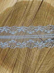 Silonová krajka šíře 37 mm barva modrá světlá 