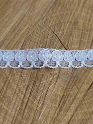 Krajka syntetická šíře 1,3 cm bílá