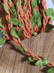 Prýmek šíře 30 mm s listy oranžová