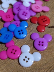 Knoflík plastový Micky mix 10 ks