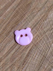 Knoflík hlavička medvídek barva růžová