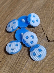 Knoflík dětský barva modrá světlá
