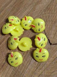 Knoflík dětský jablíčko barva žlutá