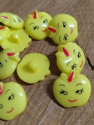 Knoflík dětský jablíčko barva žlutá