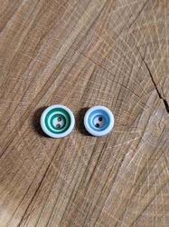 Knoflík designový barevné pruhy 10 ks 2 velikosti