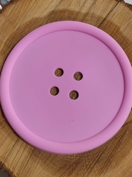 Silikonová podložka knoflík Ø12 cm barva růžová