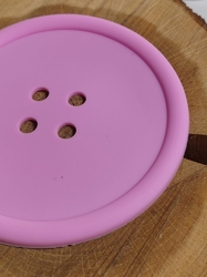 Silikonová podložka knoflík Ø12 cm barva růžová