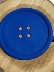 Silikonová podložka knoflík Ø12 cm barva modrá tmavá