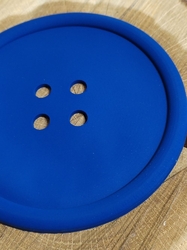 Silikonová podložka knoflík Ø12 cm barva modrá tmavá