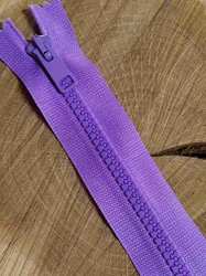 Zip kostěný šíře 5 mm délka 16 cm barva fialková