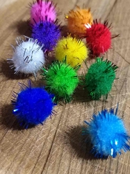 Bambulka s lurexem Ø15 mm 10 ks mix