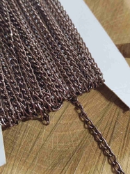 Řetízek v metráži šíře 3 mm barva staromosaz