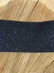 Pruženka s lurexem šíře 48 mm barva černá 0,75 m