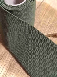 Pruženka hladká šíře 50 mm tkaná 0,8 m barva khaki