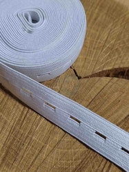 Dírková pruženka šíře 15 mm barva bílá 3,5 m