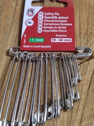 Špendlík zavírací 3/0-5 nikl na kartě