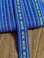 Vzorovka indiánský motiv šíře 13 mm barva modrá 