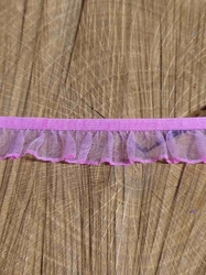 Pruženka s volánkem šíře 17 mm barva růžová