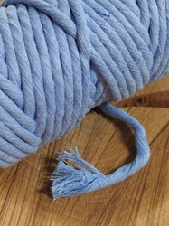 Bavlněná šňůra macrame Ø5 mm barva světle modrá