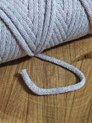 Šňůra / příze s duší k háčkování Ø3 mm barva šedá světlá 