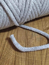 Šňůra / příze s duší k háčkování Ø3 mm barva šedá světlá 