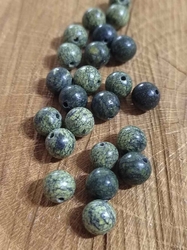 Minerální korálky Serpentin ruský zelený Ø8 mm