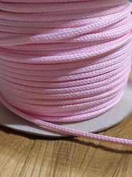 Oděvní šňůra PES Ø4 mm barva růžová světlá