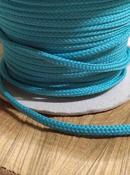 Oděvní šňůra PES Ø4 mm barva tyrkysová