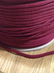 Oděvní šňůra PES Ø4 mm barva vínová