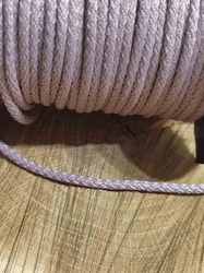 Oděvní šňůra PES Ø4 mm barva hnědo růžová