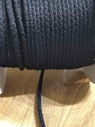 Oděvní šňůra PES Ø4 mm barva černá