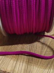 Oděvní šňůra PES Ø4 mm barva fuchsiová