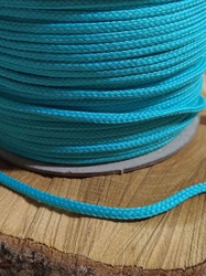 Oděvní šňůra PES Ø4 mm barva tyrkys světlý