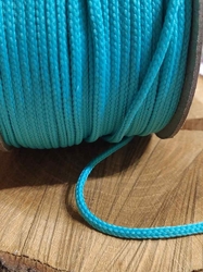 Oděvní šňůra PES Ø4 mm barva tyrkys světlý