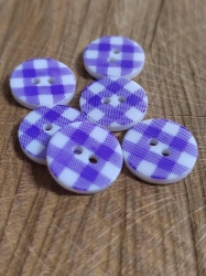 Knoflík dvoudírkový barva bílá fialová