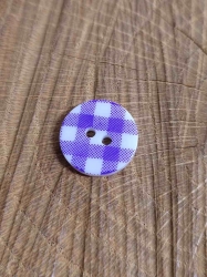 Knoflík dvoudírkový barva bílá fialová