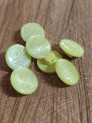 Knoflík s medvídkem barva zelená světlá