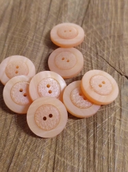 Knoflík dvoudírkový oranžový