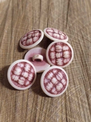 Knoflík hnědo béžový s krčkem