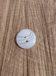 Knoflík dvoudírkový průhledné čáry barva bílá čirá