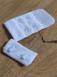 Zapínání na podprsenky šíře 34 mm dvouřadé barva bílá