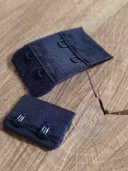 Zapínání na podprsenky šíře 25 mm dvouřadé barva černá