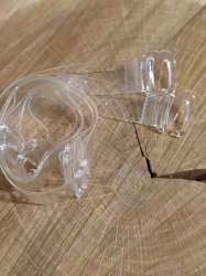 Ramínka silikonová šíře 12 mm s plastovým zapínáním barva čirá 