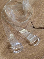 Ramínka silikonová šíře 12 mm s plastovým zapínáním barva čirá 
