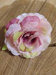 Umělý květ růže Ø6,5 cm barva lososová růžová