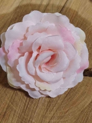 Umělý květ růže Ø8 cm barva růžová světlá