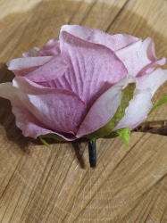 Umělý květ růže Ø7 cm barva starorůžová