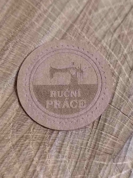 Nášivka / štítek z pratelného papíru - ruční práce